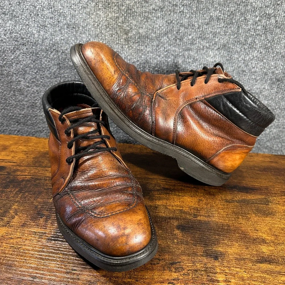 Vintage 1980's Red Wing Boots Chukka Ankle Moc‎ Toe Men's Sz 9.5 USA Gorpcore